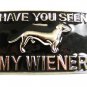 Have You Seen My Wiener Silvertone & Black Belt Buckle Mint In Plastic 10617