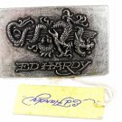 Silvertone Vicous Dragon Belt Buckle By ED HARDY 33116a w/ Tag