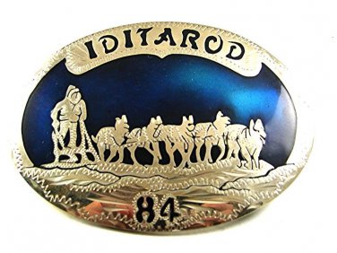 Vintage 1984 IDITAROD Trail Committee Handcrafted Belt Buckle USA 112917