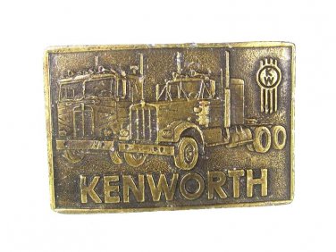Vintage Kenworth Truck Co Brass Belt Buckle 72716