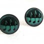 Mid Century Modern 1950's Enameled Copper Musical Notes Cufflinks 73017