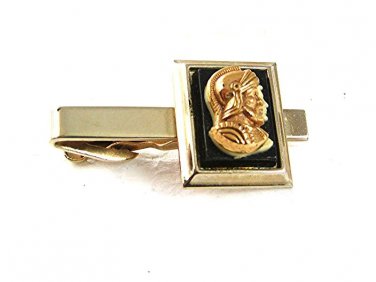 1950's Goldtone Greek / Roman Warrior Soldier Tie Clasp 71317