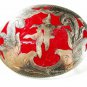 Vintage Silvertone & Red Ducks In Flight Hunters Belt Buckle Unbranded 41116