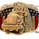 1986 America's Goods Move By Truck Belt Buckle Made in U.S.A.
