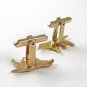 1950's-1960's Goldtone Pointer Dog Hunting Cufflinks By HICKOK USA 5517