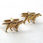 1950's-1960's Goldtone Pointer Dog Hunting Cufflinks By HICKOK USA 5517