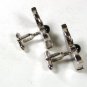 Vintage Unusual Silver Tone & Black Unicorns Cufflinks By SWANK 81016