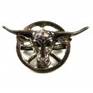 1940's - 50's Western Cowboy Sterling Silver Longhorn Slide / Bolo 120914