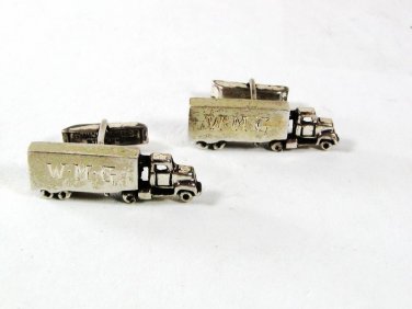 W.M.G. Sterling Silver Truck Cufflinks By FENWICK & SAILORS 51816