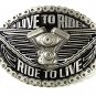 2004 American Biker Live to Ride Ride to Live Belt Buckle By EJCo  81716