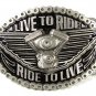 2004 American Biker Live to Ride Ride to Live Belt Buckle By EJCo  81716