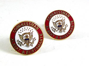 Vintage Former Texas Congressman Albert G. Bustamante Cufflinks 102817
