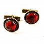 Sterling Silver Red Onyx Cufflinks Unbranded 32216
