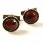 Sterling Silver Red Onyx Cufflinks Unbranded 32216