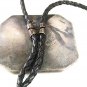 Native American Sterling Silver Turquoise Mother Pearl Bolo Leather Cord 52617