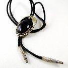 Vintage Mexican Alpaca Silver Southwest Style Bolo with Leather Cord 101316