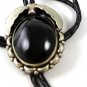 Vintage Mexican Alpaca Silver Southwest Style Bolo with Leather Cord 101316