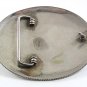 Vintage Cowboy Western Mexican Alpaca Brass 3 Horse Heads Belt Buckle 101117