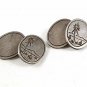 Edwardian / Deco Sterling Silver Oasis Palm Tree Cufflinks 91216