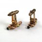 Vintage Goldtone Copper Blue Cufflinks Pat N.1950711 10217