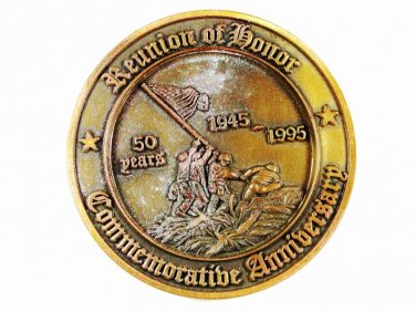 Armed Services U.S.A. Reunion of Honor 50 YearsBrass Medallion Unbranded