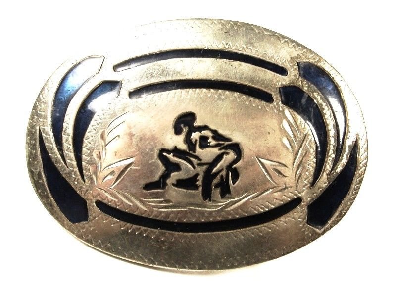 M&F Western Products Team Roping Silver Tone Belt Buckle main image 0
