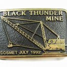 1992 Blackl Thunder Mine Solid Brass Belt Buckle by ANACORTEZ BUCKLE CO