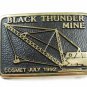 1992 Blackl Thunder Mine Solid Brass Belt Buckle by ANACORTEZ BUCKLE CO