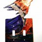 Howling Wolf Double Light Switch Cover Plate LaZart 02161511111V