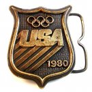 Vintage 1980 Olympics Belt Buckle by Bergamont cg