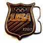 Vintage 1980 Olympics Belt Buckle by Bergamont cg