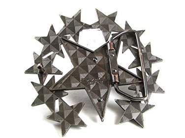 Vintage 10 Little Stars 1 Big Star NO FEAR Belt Buckle 92117