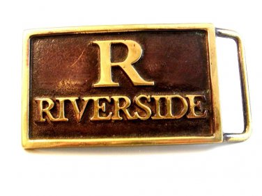 Vintage R Riverside Belt Buckle