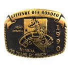 1990 Citifare Bus Rodeo Reno NV Brass Belt Buckle By ANACORTES 72816