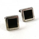 Silver Tone & Black Cufflinks by KC 121516