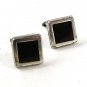 Silver Tone & Black Cufflinks by KC 121516