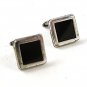 Silver Tone & Black Cufflinks by KC 121516