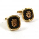 Vintage 1960's Greek or Roman Warrior Cufflinks By FOSTER PAT PEND USA 31317