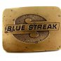 1970's Blue Streak Belt Buckle by CD Hit Made in USA