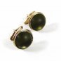 Vintage Sterling Silver & Green Cufflinks By DaVINCI 6316