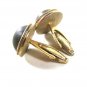 Vintage Sterling Silver & Green Cufflinks By DaVINCI 6316