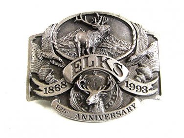 1993 Elks BPOE 1868 - 1993 125th Anniversary Belt Buckle By SISKIYOU 9117