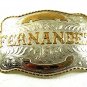 HUGE Western Mexican 2 Tone FERNANDEZ Alpaca Slver Belt Buckle 21317