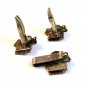 Signed JNN  Mexican Sterling Silver Aztec Head Cufflinks & Tie Clasp