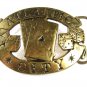 Atlantic City Ace Jack Black Jack Brass Belt Buckle Unbranded 11816
