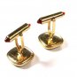 Art Deco Gold Tone & Red Cufflinks by KREMENTZ PATENTED 111315