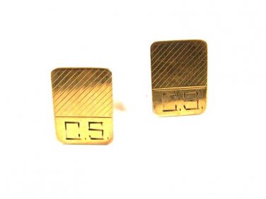 Gold Tone 1/20 12K Gold Filled Initials C.S. Cufflinks Unbranded 12215