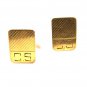 Gold Tone 1/20 12K Gold Filled Initials C.S. Cufflinks Unbranded 12215