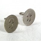 Vintage Silver Tone Initial / Letter B Cufflinks 12617