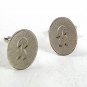 Vintage Silver Tone Initial / Letter B Cufflinks 12617
